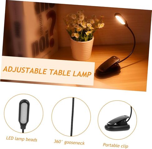 Vaguelly Adjustable Led Reading Light for Night Fishing Clip Lamp for Bedside Study Desk Brightness Levels Led Eye Protection for Reading Dark in Saudi Arabia