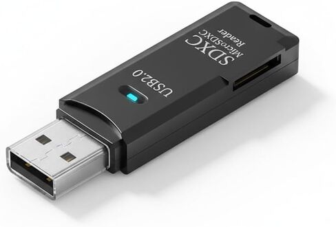 USB2.0 Micro SD Card Reader, 2-in-1 SD Card Reader to USB Adapter, Memory Card Reader Compatible for SDXC, SDHC, MMC, RS-MMC, Micro SDXC, Micro SD, Micro SDHC and UHS-I Cards in Saudi Arabia