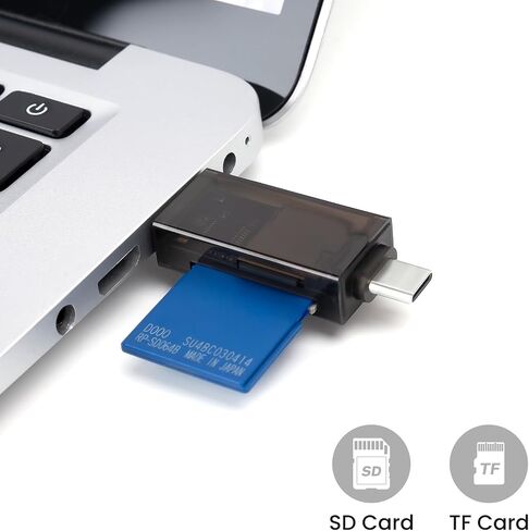 Micro SD Card Reader, USB-C/USB-A to SD/Micro SD/SDXC/SDHC Card Adapter, Dual Slot Memory Card Reader Competible for PC, MacBook, Smartphone, Tablet, and More (Type C/USB) in Saudi Arabia