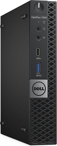 كمبيوتر مكتبي صغير Dell OptiPlex 7050، Intel Core i5-7500، ذاكرة وصول عشوائي 16 جيجابايت، 256 جيجابايت SSD، واي فاي، بلوتوث، لوحة مفاتيح وماوس، Windows 11 Pro (متجدد) in Kuwait
