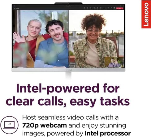 كمبيوتر مكتبي Lenovo 24 بوصة FHD الكل في واحد للمنزل والمكتب، معالج Intel، WiFi 6، HDMI، Business AIO، Vent-Hear، لوحة مفاتيح وماوس لاسلكي، Windows 11 (A100 24، ذاكرة الوصول العشوائي 16 جيجابايت | 512 جيجابايت SSD) in Kuwait