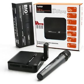 KS10 32G مشغل آلة كاريوكي ببطاقة SD صغيرة مع ميكروفون UHF، يدعم تشغيل الموسيقى والفيديو، أكثر من 21,000 أغنية إنجليزية وOPM للتلفزيون، ونظام المسرح المنزلي، للأطفال والكبار in Kuwait