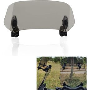 Kucehiup Motorcycle Windshield Extension,Universal Adjustable Clip-on Windscreen Extender for Hon Suz Kaw Yam(Clear-11.2 inches)