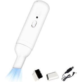 BIWASE Mini Protable Car Vacuum Cordless,Handheld Vacuum for Quick Cleaning,USB Charging,Quick Car Vacuum Cleaner for Pet Hair, Home,Office and Car Cleaning(White)