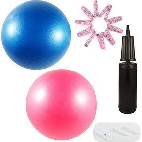 BATDIYOW 2 PCS Exercise Balls Kit with Hand Pump Mini Small Yoga Ball 8 inch for Yoga Pilates Body Balance