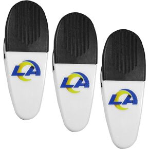 Siskiyou Sports NFL Los Angeles Rams Unisex Fan Shop Mini Chip Clip Magnets, 3 pk, Team Colors
