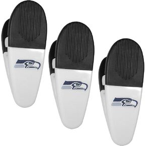 Siskiyou Sports NFL Seattle Seahawks Unisex Fan Shop Mini Chip Clip Magnets, 3 pk, Team Colors One Size