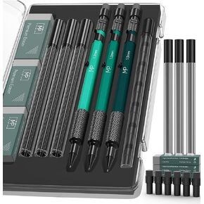 Mr. Pen- Metal Mechanical Pencils Set with Lead and Eraser Refills, 3 Pack, 1.3 mm Mechanical Pencil Metal, Metal Mechanical Pencil for Sketching, Drawing Mechanical Pencils