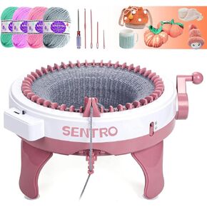 آلة الحياكة سنترو، آلة نول الحياكة ذات 48 إبرة مع عداد صفوف، مجموعة آلة نول الحياكة الدوارة المزدوجة in Kuwait