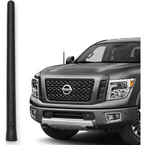 AntennaMastsRus - The Original 6 3/4 Inch fits Nissan Titan (2004-2018) - Car Wash Proof Short Rubber Antenna - Internal Copper Coil - Premium Reception - German Engineered