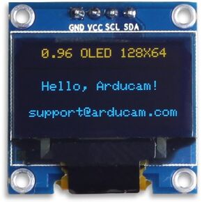 UCTRONICS 0.96 Inch OLED Module 12864 128x64 Yellow Blue SSD1306 Driver I2C Serial Self-Luminous Display Board for Arduino Raspberry Pi Pico