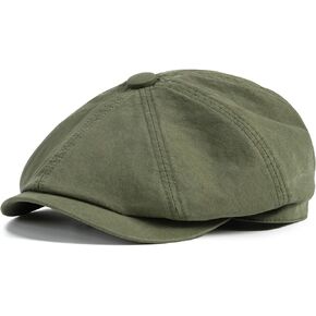 BOTVELA Men's Newsboy Gatsby Hat Cotton Vintage Flat Ivy Cabbie Cap