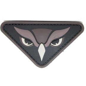 Owl Head PVC Patch (SWAT (Black))