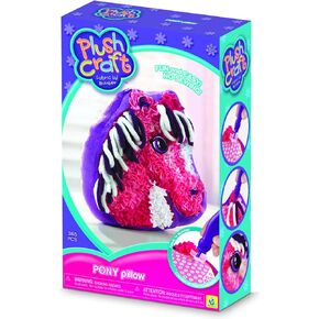 The Orb Factory Plushcraft Pony Pillow,White