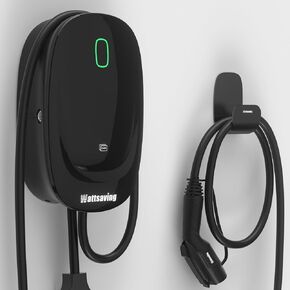 Wattsaving Level 2 EV Charger - 240 Volt up to 40 Amp Electric Vehicle Charging Station with NEMA 14-50 Plug and 24.6 Ft Cable, Black