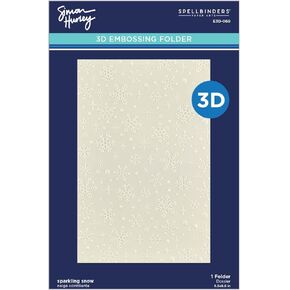 Spellbinders Sparkling Snow 3D Embossing Folder by Simon Hurley, Clear