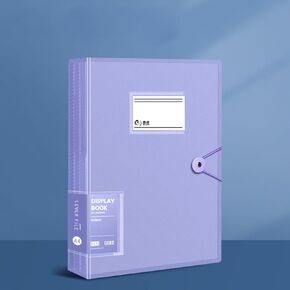 A4 80 Pockets 160/Sides Display Book Paper Document Holder, Business Presentation Book Presentation Folder (80 Pocket Pink)