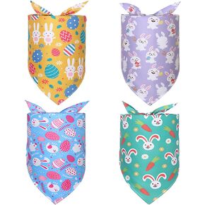 Halloween Dog Bandanas, 4 Pack Triangle Pet Scarf for Medium and Large Dog, Premium Durable Fabric, Cute Holiday Dog Bandana for Girl Boy Dogs (Halloween-A-M)
