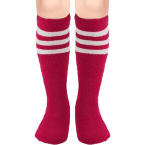 Zion Praiser Kids Soccer Socks football Toddler Knee High Tube Stocking basketball Boys Girls Stripes Toddler Knee High Socks