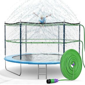 Jasonwell Trampoline Sprinkler Kids Outdside: إكسسوارات الترامبولين Waterpark Tropical Party Summer Outdoor Fun Water Games Toys Sprinklers Backyard Water Park نشاط لعبة للأطفال الأولاد البنات (39FT) in Kuwait