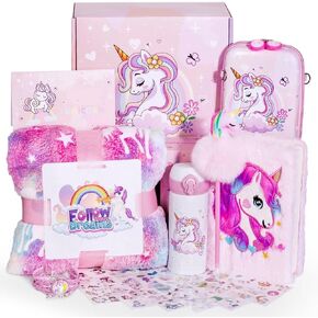 Unicorn Gift, Unicorn Blanket/PlushDiary/FluffyPen/UnicornTumbler,Unicorn Toys, Girls Toys 6,7,8,9,10 Years Old, Gift Ideas, Birthdays Or Holidays
