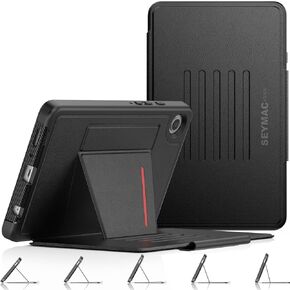 حافظة SEYMAC لهاتف Samsung Galaxy Tab A9+ Plus 11 بوصة، حافظة للنوم/الاستيقاظ التلقائي مع حامل مغناطيسي متعدد الزوايا، فتحة بطاقة لجهاز Galaxy Tab A9+/ A9 Plus 11 بوصة SM-X210/X216/X218، (أسود)