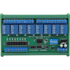 RS485 Relay Board 24V Industrial Relay Module 8 Input 8 Output DIN35 Rail PLC Expansion Module for PLC Control
