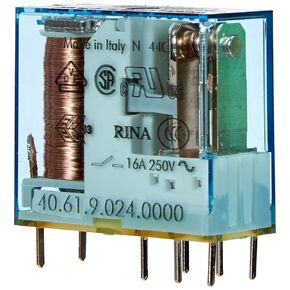 Finder Relay, Spdt, 250Vac, 16A - 40.61.9.024.0000