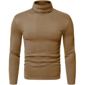 MAQUIDE Men's Casual Slim Fit Basic Tops Knitted Thermal Turtleneck Pullover Sweater