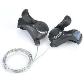 Alomejor 1 Pair Bicycle shiftinger TX 30 Thumb Gear shiftingers 3X7 Speed Shifting Lever and Set for Outdoor Mountain Bicycle Cycling