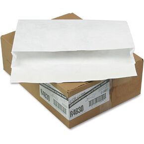 Quality Park Tyvek Open Side Expansion Envelopes, 10 x 15, White, 100 per Carton (R4630)