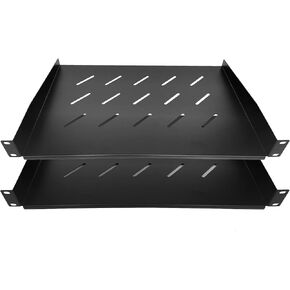 رف رف ريفيكو للخزائن Shelfing1U 14 بوصة صينية ناتئة للرفوف 35 سم 2 قطعة أسود in Kuwait