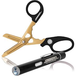 Hummingbird 4-in-1 Medical Scissors - Trauma Shears with Penlight for Nurses, Students, Respiratory Therapists, Veterinarians, and Medical Professionals (Blue) in Kuwait