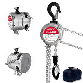 YATOINTO Aluminum Hand Chain Hoist-1/2 Ton(1100Lbs) Capacity Manual Chain Fall Hoist with 2 Heavy Duty Hooks|Chain Block 10FT Lifting Height |Industrial Grade Steel Structure for Warehouse Mechanical