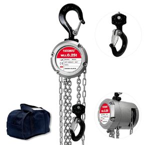 YATOINTO Aluminum Hand Chain Hoist-1/2 Ton(1100Lbs) Capacity Manual Chain Fall Hoist with 2 Heavy Duty Hooks|Chain Block 10FT Lifting Height |Industrial Grade Steel Structure for Warehouse Mechanical