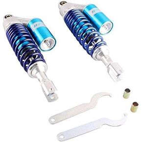 Mallofusa 320mm Pair Rear Motorcycle Shock Absorbers Suspension Eye to Clevis Universal for Kawasaki Honda Yamaha Suzuki Blue