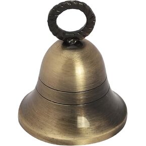 Antique-Gold Plain Indian Brass Bells Jingle Bells Home Door Décor Crafts Bells Christmas Decor Bells Pet Bells Christmas Craft Bells in Various Size and Set. (1, 2 inch)