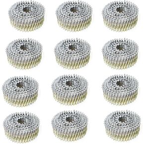 marddpair 3600 Count Siding Nails 2-1/2-Inch x .090-Inch Wire Collated Coil Resin Paint Coating 15-Degree Ring Shank for Rough Nailing of Lathing and Sheathing Materials