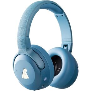 POGS Wireless Over-Ear Noise Cancelling Headphones | The Turtle | Adjustable and Durable Headphones | Volume Limited 85 dB, Microphone | Wireless Music-Sharing Function (rBlue)