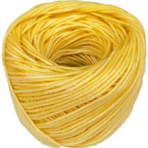 AXUANHUA Hemp Bee Wick 200ft, Candle Making Wicks Hemp Wick Coated by Natural Beeswax, Hemp Wick Organic of 1.2mm Diameter by Slow Burning Design as Best Gift Light Beeswax Hemp Cord (Yellow)