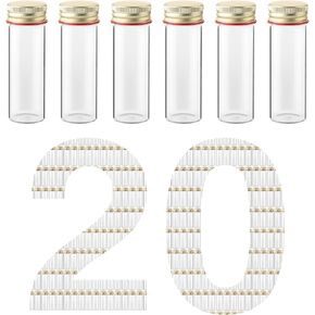 Labvida Glass Vials with Screw Caps 25ml(6 Dram) - 20x, LVH008
