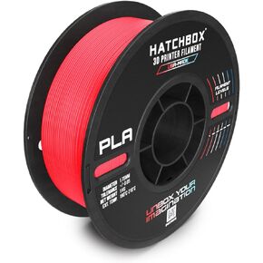 HATCHBOX PLA MAX Black 3D Printer Filament Made in The USA, 1.75mm Diameter 1 KG Spool, USA Made 3D Printing Filament