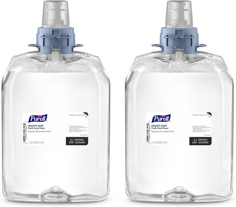 PURELL Brand HEALTHY SOAP Foam, Fresh Scent, 1200 mL Refill for PURELL ES4 Manual Soap Dispenser (Pack of 2) - 5077-02 - Manufactured by GOJO, Inc. in Saudi Arabia