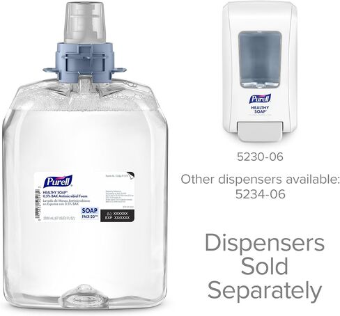 PURELL Brand HEALTHY SOAP Foam, Fresh Scent, 1200 mL Refill for PURELL ES4 Manual Soap Dispenser (Pack of 2) - 5077-02 - Manufactured by GOJO, Inc. in Saudi Arabia