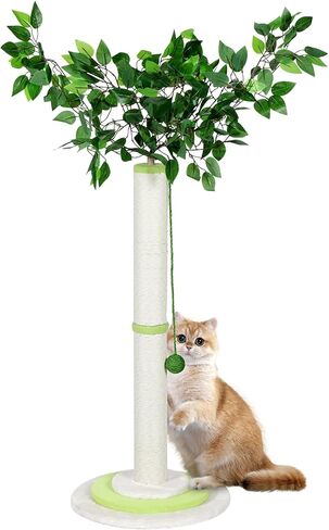 Cat Scratching Post, Kitten Scratcher Sisal Scratch Posts Trees, Kitten Claw Scratch with Dangling Toy Balls for Indoor Kittens and Cats in Kuwait