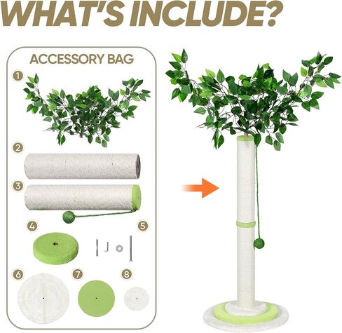 Cat Scratching Post, Kitten Scratcher Sisal Scratch Posts Trees, Kitten Claw Scratch with Dangling Toy Balls for Indoor Kittens and Cats in Kuwait