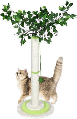 Cat Scratching Post, Kitten Scratcher Sisal Scratch Posts Trees, Kitten Claw Scratch with Dangling Toy Balls for Indoor Kittens and Cats in Kuwait