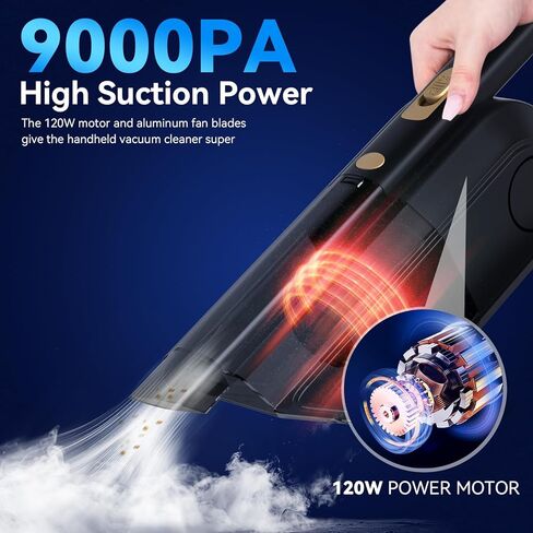 مكنسة كهربائية للسيارة JUSTTOP، مكنسة كهربائية صغيرة محمولة بقوة 12 فولت، سلك طاقة بطول 16.4 قدم وحزمة ملحقات تفصيلية، ملحقات السيارة للرجال والنساء، طقم تنظيف للسفر في العربة، أساسيات السيارة in Kuwait