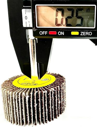 Dabynology 5 Pack 2" x 1" x 1/4" 40 Grit Aluminum Oxide Shank Mounted Abrasive Flap Wheels, Ideal for Metal, Wood, Grinding, Blending, Polishing, Rust & Paint Removal in Kuwait