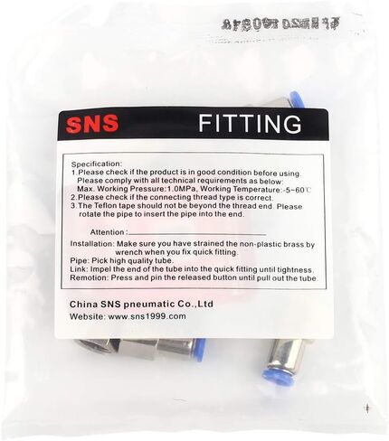 SNS أنثى 1/4 NPT دفع لتوصيل التركيبات (10 قطعة) 1/4 "أنبوب OD مستقيم النيكل مطلي النحاس تجهيزات أنابيب هوائية SPCF1/4-N02 in Kuwait
